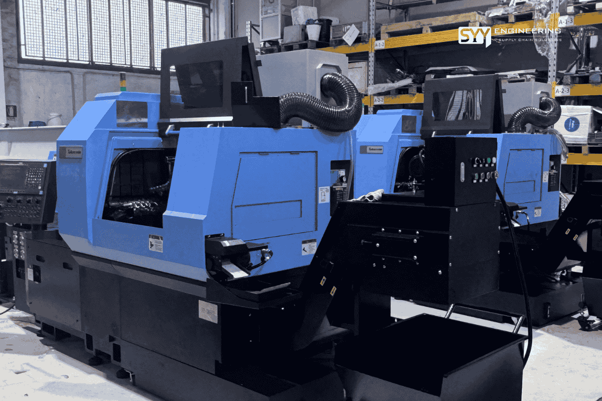 CNC machines arriving at European factory after shipment