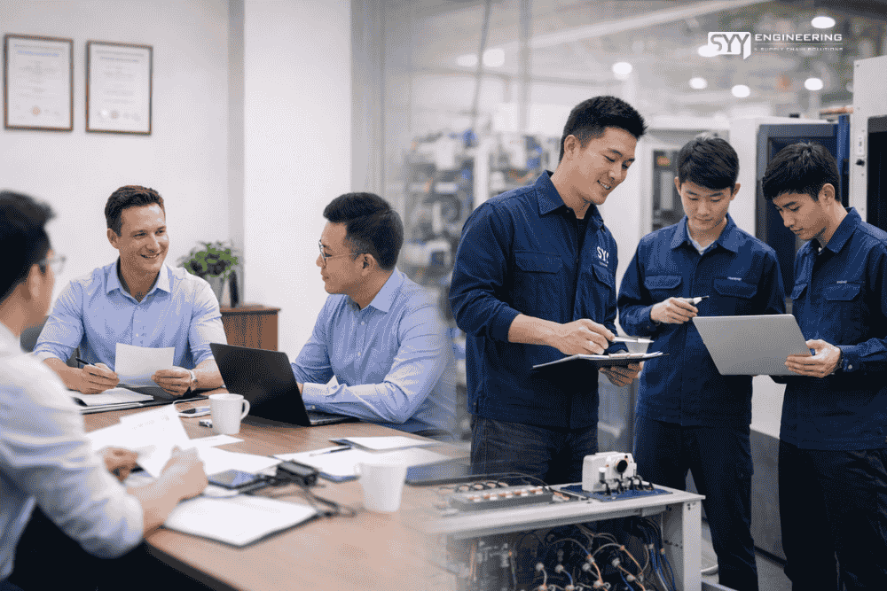 visita in fabbrica in Cina rispetto alla reale validazione della capacità