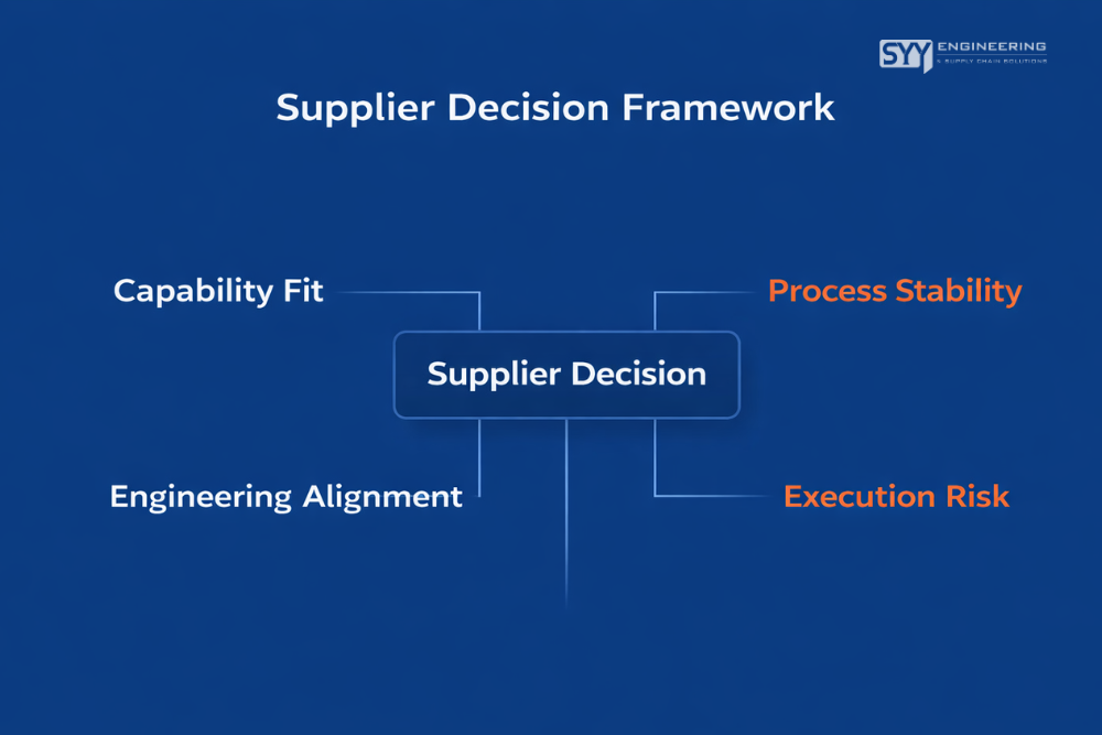 supplier decision framework for evaluating China suppliers capability process alignment risk